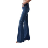 Jeans donna bootcut a vita alta