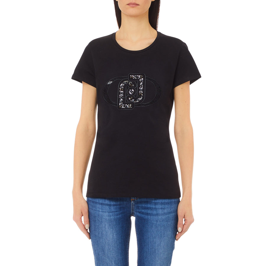 T-shirt donna con strass