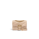 Borsa Donna a tracolla Mini Love Bag Puff in nappa trapuntata con fibbia gioiello