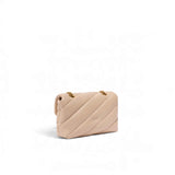 Borsa Donna a tracolla Mini Love Bag Puff in nappa trapuntata con fibbia gioiello