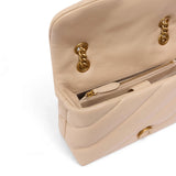 Borsa Donna a tracolla Mini Love Bag Puff in nappa trapuntata con fibbia gioiello