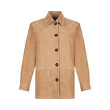 Giacca donna in pelle scamosciata