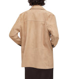 Giacca donna in pelle scamosciata