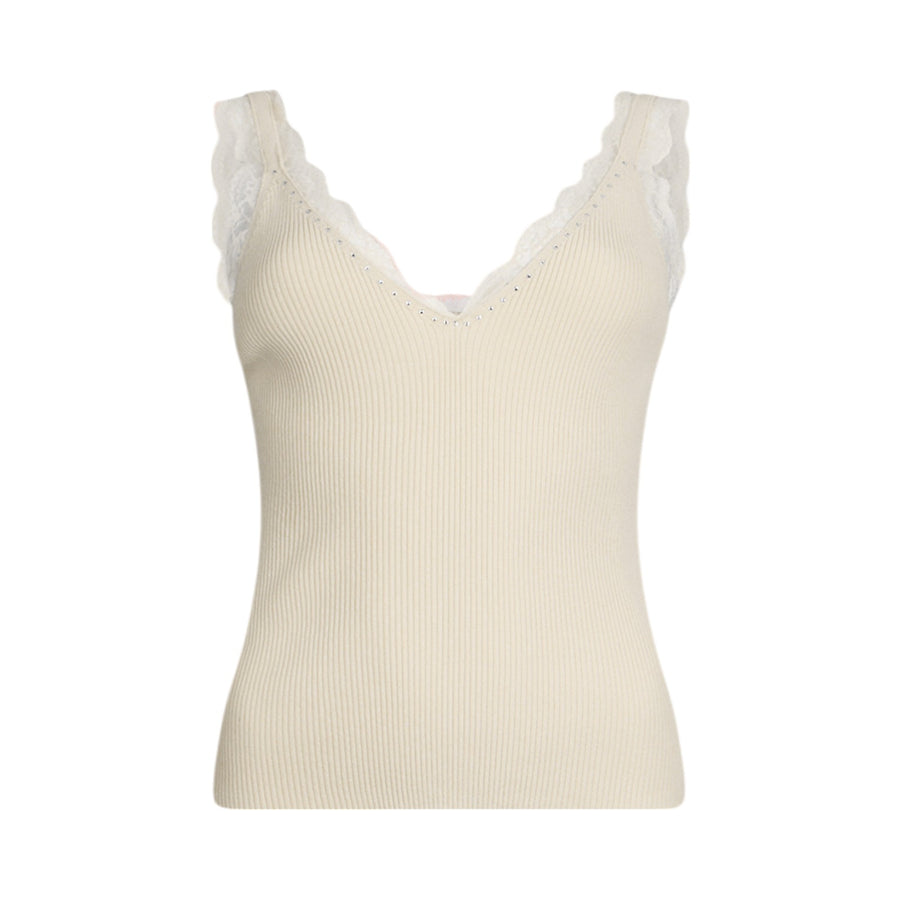 Top donna con dettagli in pizzo