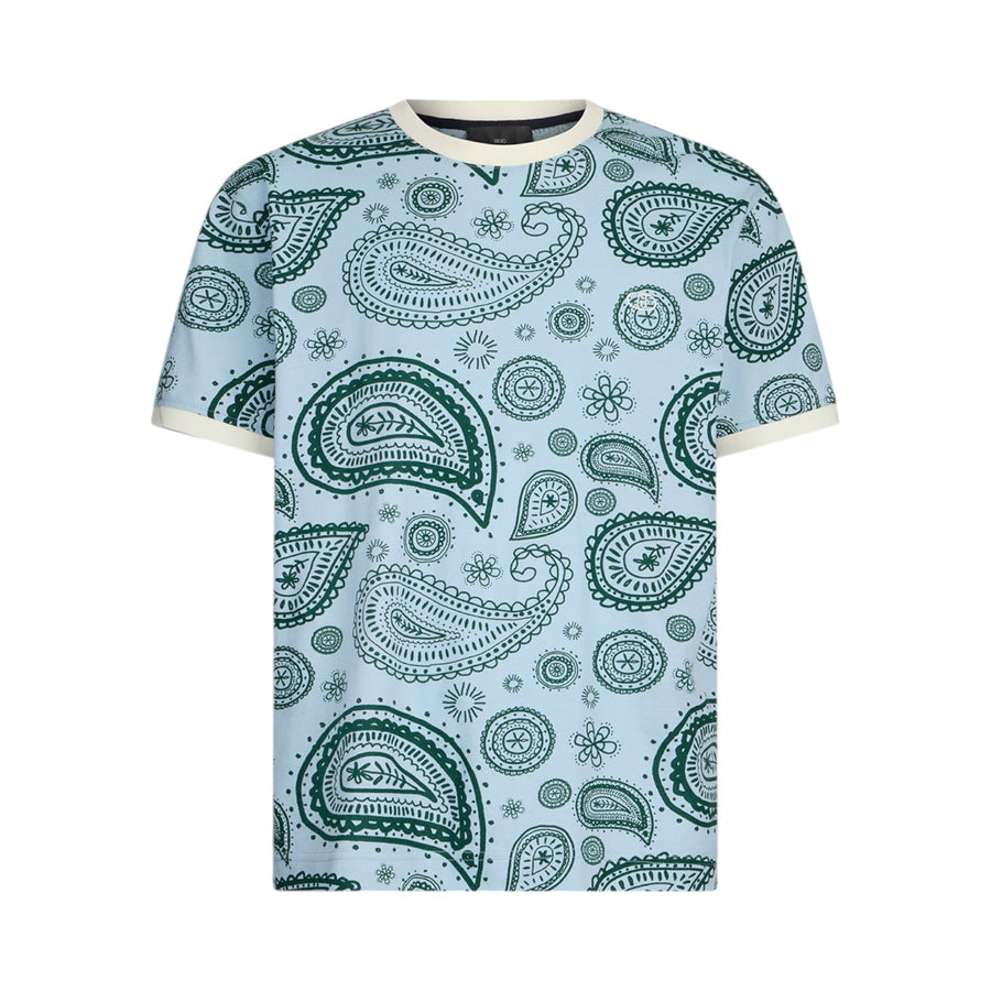 T-shirt uomo in piquet di cotone stampato