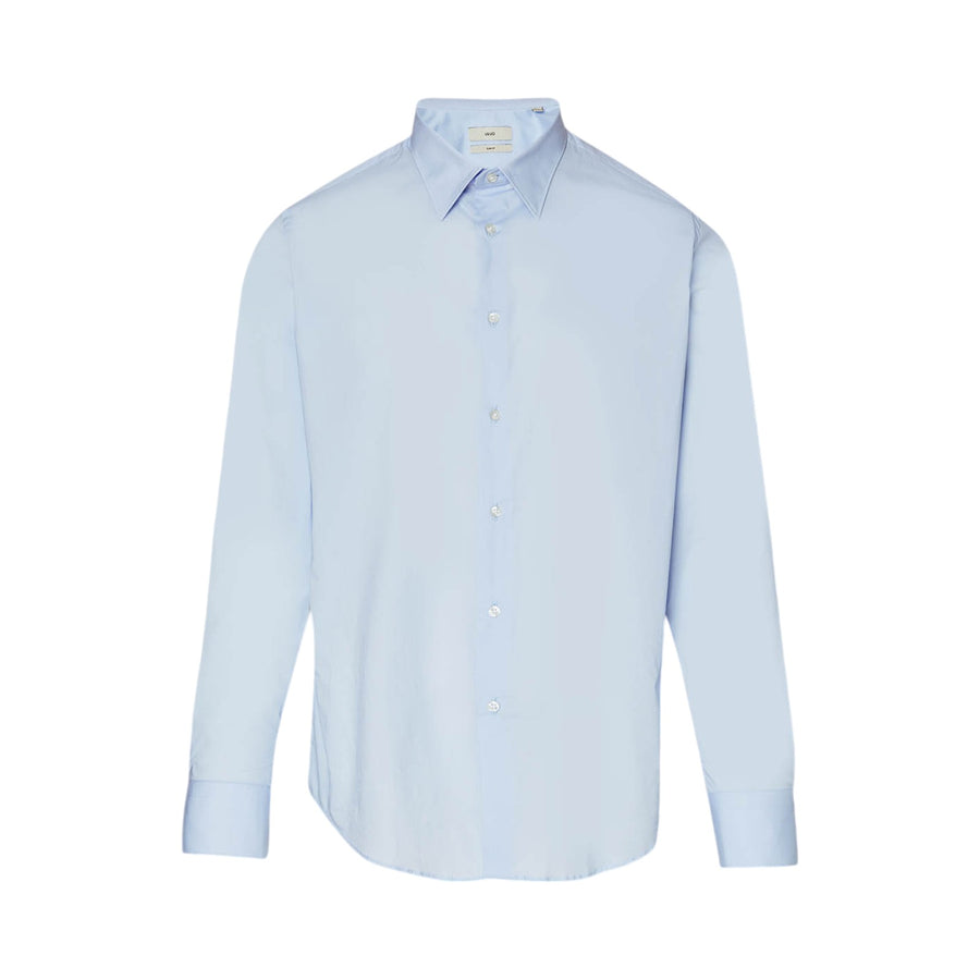 Camicia uomo blu in popeline