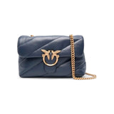 Borsa donna a tracolla media Love Bag Puff in nappa trapuntata con catena