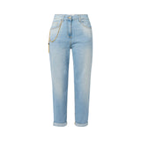Jeans donna a palazzo con catena