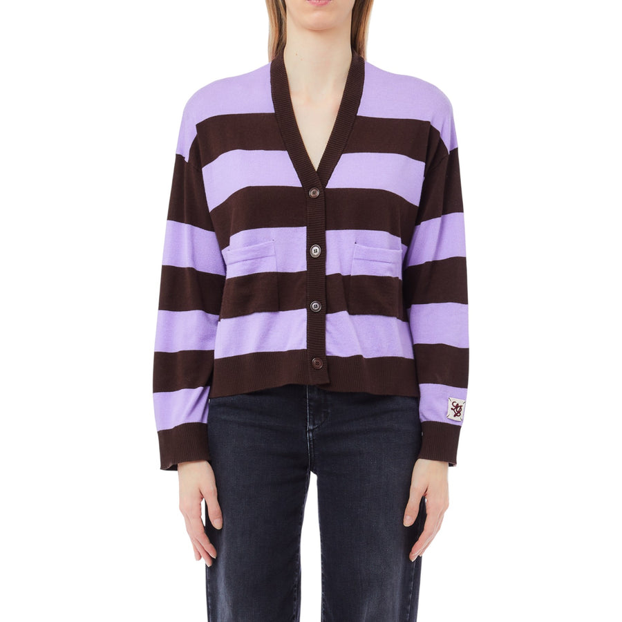 Cardigan donna a righe