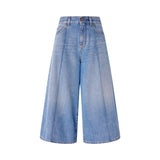 Bermuda donna wide leg in denim