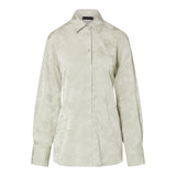 Camicia donna jacquard con ricami gioiello