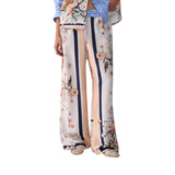 Pantaloni donna in twill stampato