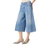 Bermuda donna wide leg in denim