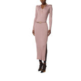 Abito donna in filato di viscosa con dettagli logo