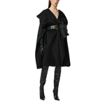 Mantella donna in panno di lana double