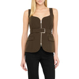Gilet donna con zip