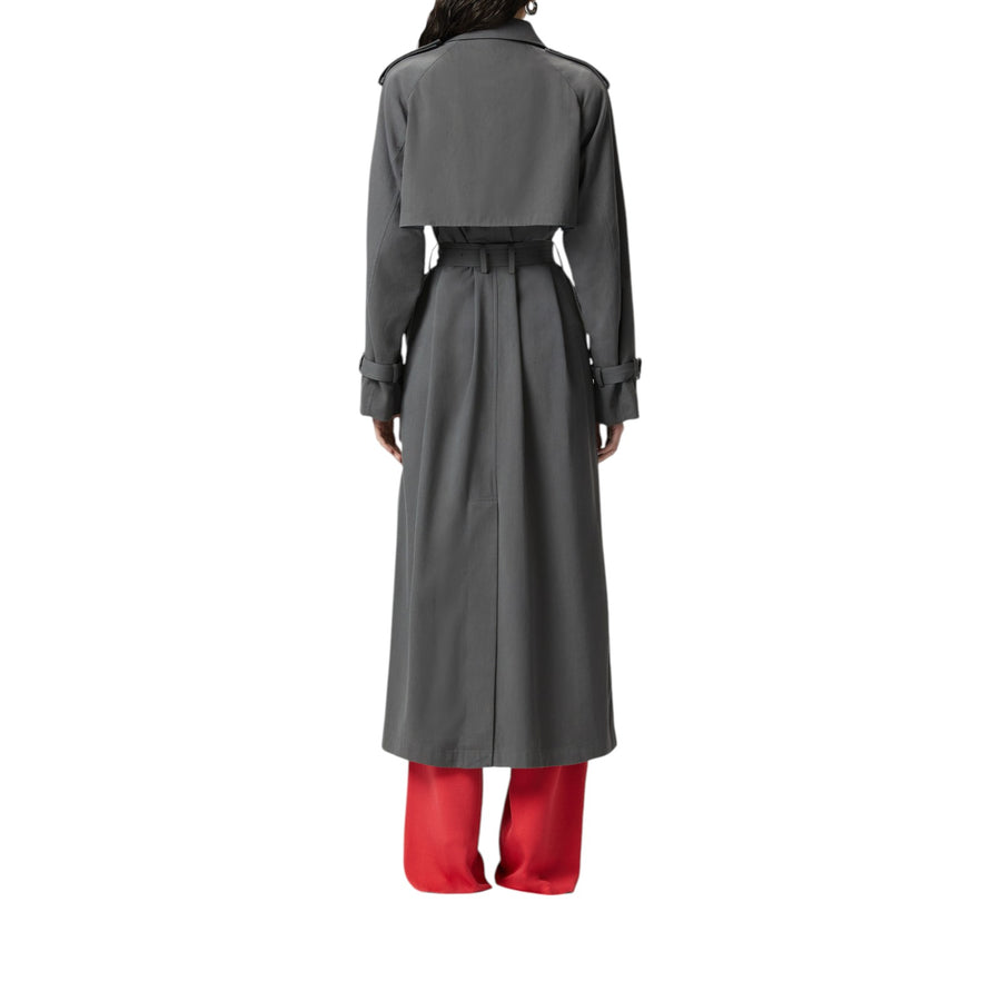 Trench donna classico in cotone delavè
