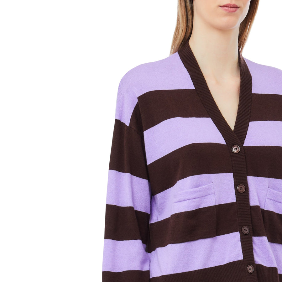 Cardigan donna a righe