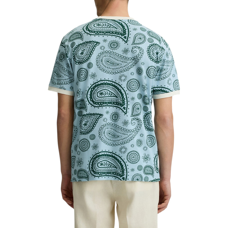 T-shirt uomo in piquet di cotone stampato