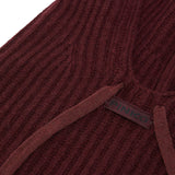 Balaclava donna a costine con coulisse