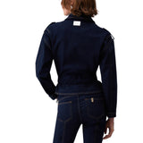 Giacca donna in denim con cintura