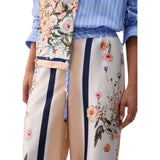 Pantaloni donna in twill stampato