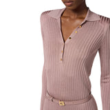 Abito donna in filato di viscosa con dettagli logo