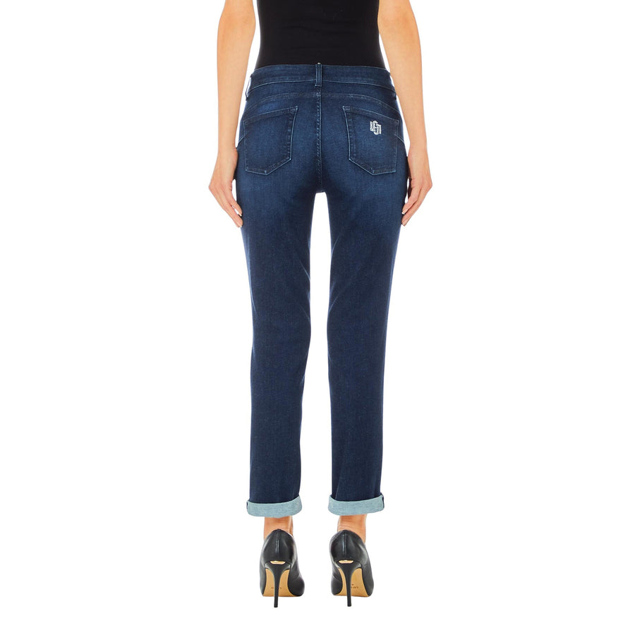 Jeans donna skinny con bottoni