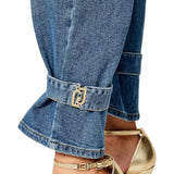 Jeans donna carrot fit a vita alta