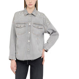 Giacca donna in denim con strass