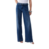 Jeans donna flare con cintura