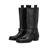 Stivali donna texani in pelle