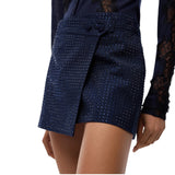 Minigonna donna a portafoglio full strass