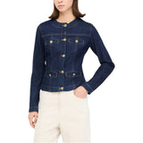 Giacca donna in denim con bottoni