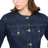 Giacca donna in denim con bottoni