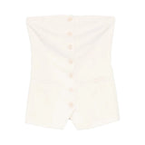 Bustier donna in crêpe con bottoni