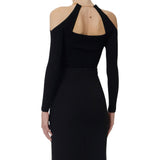 Top donna in maglia con dettaglio gioiello