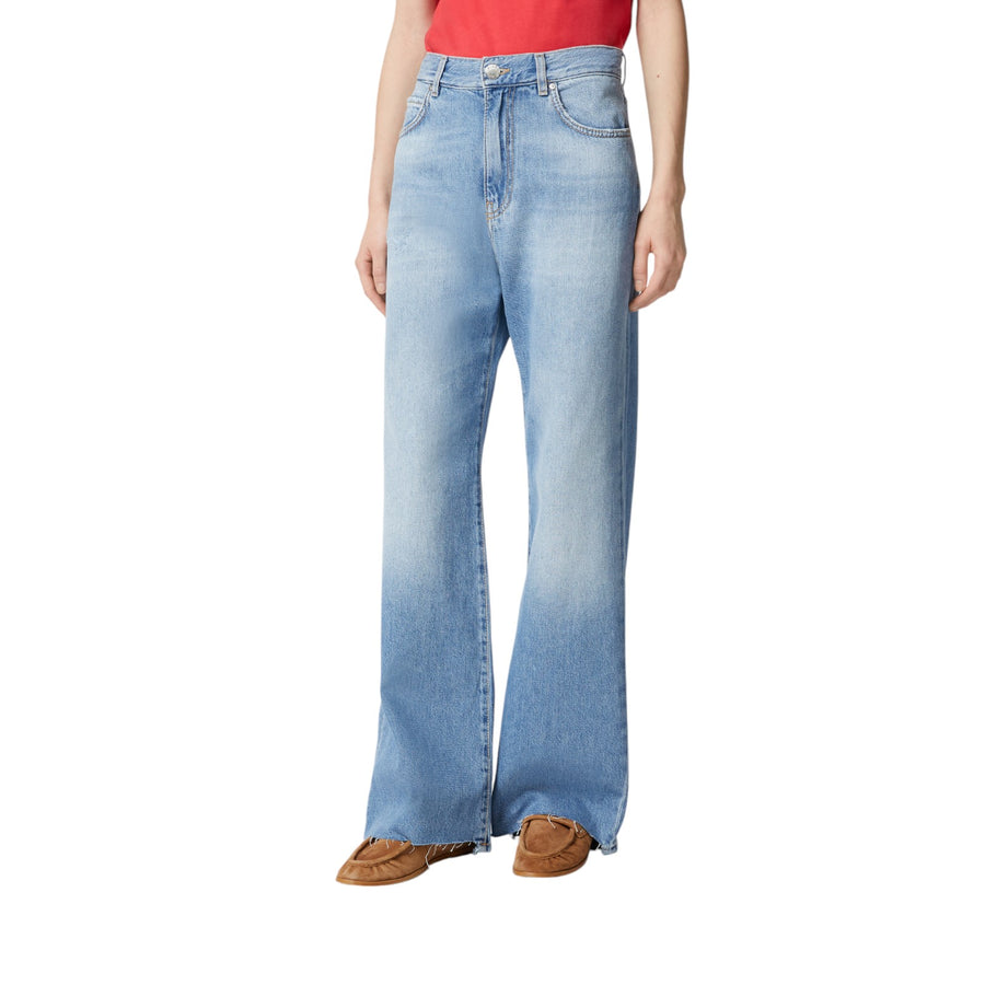 Jeans donna palazzo in denim soft