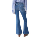 Jeans donna bootcut a vita alta