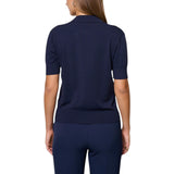 Maglia donna a polo con ricamo