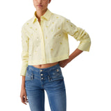 Camicia donna boxy con ricami gioiello