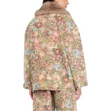 Giacca donna con colletto in pelliccia sintetica