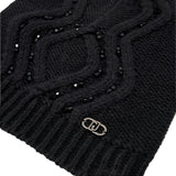 Berretto donna in misto lana con perline