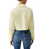 Camicia donna boxy con ricami gioiello
