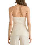 Bustier donna in crêpe con bottoni