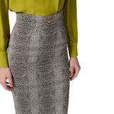 Gonna donna in viscosa con stampa pitone