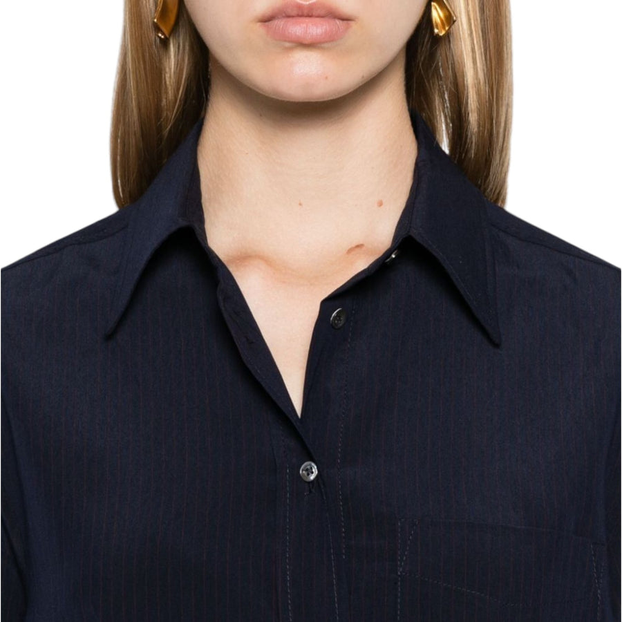 Camicia donna a righe verticali