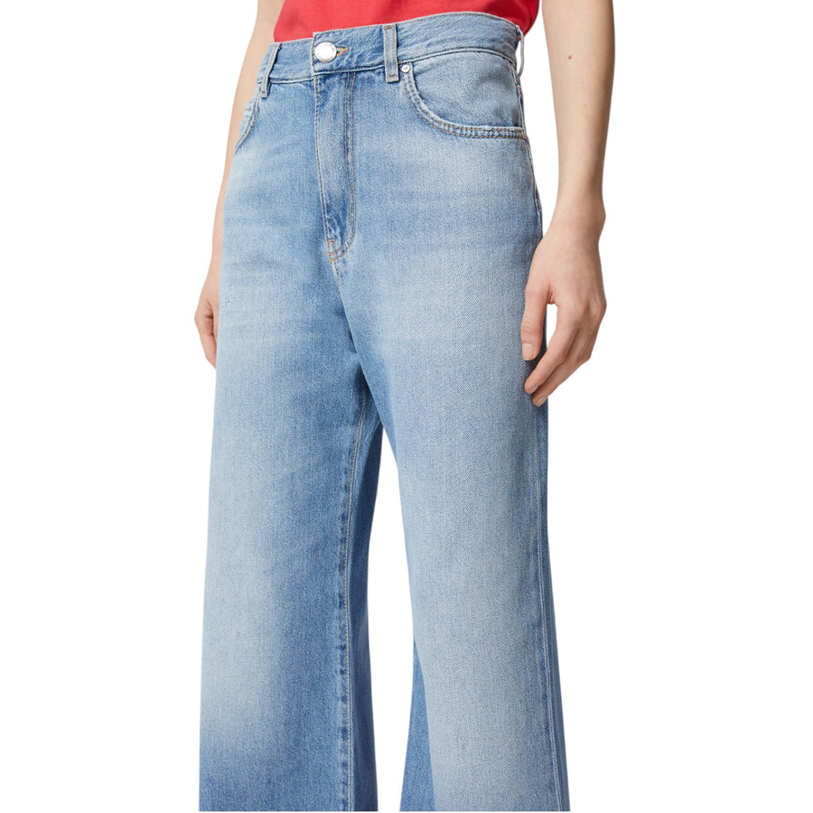 Jeans donna palazzo in denim soft