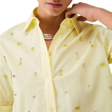 Camicia donna boxy con ricami gioiello