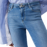 Jeans donna bootcut a vita alta